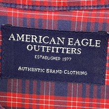 Load image into Gallery viewer, American Eagle Shirt Mens Extra Large Plaid Preppy Academia Logo Career Office

