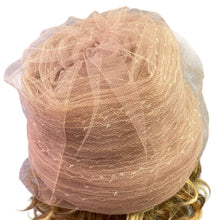 Load image into Gallery viewer, Vintage Union Made Hat Ladies Small Lace Pillbox Church Birdcage Tulle Veil

