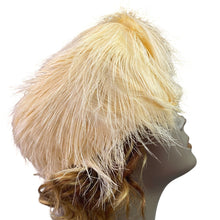 Load image into Gallery viewer, Vintage Adele Claire Pillbox Hat Ostrich Feathers Cocktail 1960s Mature Festival
