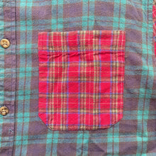 Load image into Gallery viewer, 21 Men Shirt Large Plaid Flannel Patchwork Preppy Academia Button Up Grunge
