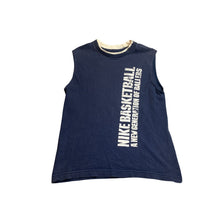 Load image into Gallery viewer, Navy Blue Graphic Sleeveless Tank Top Muscle Tee Mens Sporty Casual Shirt
