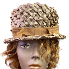 Load image into Gallery viewer, Vintage Karen K Originals Hat Womens Small Woven Straw Bucket Church Derby
