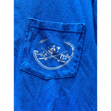 Load image into Gallery viewer, Salt Life Shirt Mens Medium Fishing Long Sleeve Hit Skull Graphic Pocket Blue
