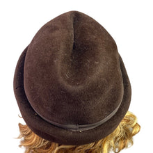 Load image into Gallery viewer, Vintage Fur Felt Hat Womens Small Derby Bowler Mature

