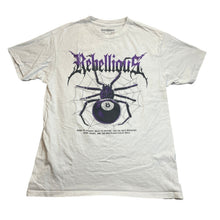 Load image into Gallery viewer, Rebellious 8-Ball Shirt Mens Medium AOP Spider Grunge Spell Out Streetwear
