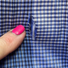 Load image into Gallery viewer, Kani Jeans Shirt Mens 4XLT Blue Plaid Preppy Academia Career Office Everyday
