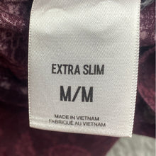 Load image into Gallery viewer, Express Shirt Mens Medium Extra Slim Burgundy Paisley Floral AOP Preppy Career
