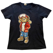 Load image into Gallery viewer, Yazbek Shirt Mens Medium Teddy Bear Short Sleeve Red Style Black
