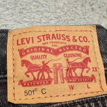 Load image into Gallery viewer, Levis 501 C Jeans Womens 30" Button Fly Curve Black Streetwear Preppy Everyday
