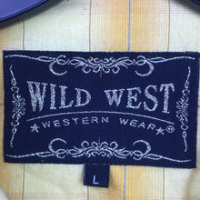 Load image into Gallery viewer, Wild West Shirt Mens Large Western Embroidered Country Snap Front Chore Plaid
