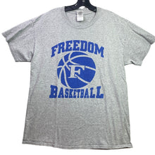 Load image into Gallery viewer, Freedom Basketball Mens Large Gray Athleisure Spell Out Work Out Athletic
