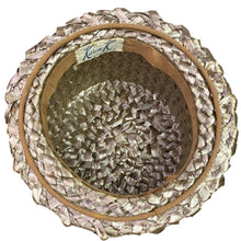 Load image into Gallery viewer, Vintage Karen K Originals Hat Womens Small Woven Straw Bucket Church Derby
