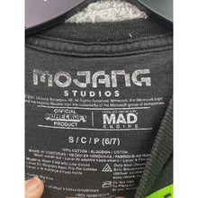 Load image into Gallery viewer, Mojang Minecraft Shirt Boys Small Black Movie Gamer AOP Everyday Streetwear
