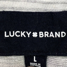 Load image into Gallery viewer, Lucky Brand Shirt Mens Large Linen Blend Preppy Academia Beachy Polo Office
