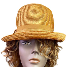 Load image into Gallery viewer, Vintage Amy New York Hat Womens Small Straw Cloche Mod Fashion Bowler
