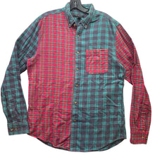 Load image into Gallery viewer, 21 Men Shirt Large Plaid Flannel Patchwork Preppy Academia Button Up Grunge
