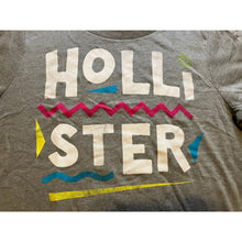 Load image into Gallery viewer, Hollister Shirt Mens Medium Retro Spell Out Preppy Academia Gray Streetwear
