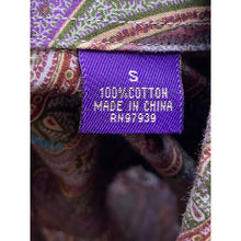 Load image into Gallery viewer, Alan Flusser Shirt Mens Small Paisley Button Down AOP Preppy Academia Costal

