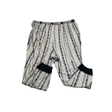 Load image into Gallery viewer, Cacique Women Black White Striped Logo Waistband Pajama Pants Joggers Plus Size

