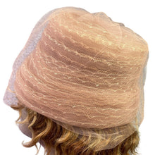 Load image into Gallery viewer, Vintage Union Made Hat Ladies Small Lace Pillbox Church Birdcage Tulle Veil
