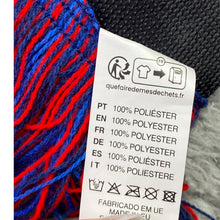 Load image into Gallery viewer, FIFA World Cup Scarf 2025 Volunteer Blue Red Geometric Soccer Souvenir Oeko Tek
