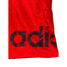 Load image into Gallery viewer, Adidas Shirt Mens Medium Wrap Around Spell Out Athleisure Red Geometric
