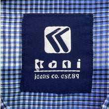 Load image into Gallery viewer, Kani Jeans Shirt Mens 4XLT Blue Plaid Preppy Academia Career Office Everyday
