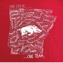 Load image into Gallery viewer, Arkansas Razorbacks Shirt Mens Extra Large Spell Out Athleisure AOP Athletic
