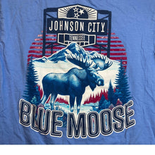 Load image into Gallery viewer, Blue Moose Shirt Mens Medium AOP Spell Out Advertising Streetwear Everyday
