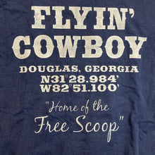 Load image into Gallery viewer, Flyin Cowboy Shirt Mens Large AOP Spell Out Festival Streetwear Grunge Promo
