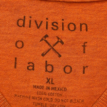 Load image into Gallery viewer, Division of Labor Shirt Mens Extra Large Spell Out Grunge Thrashed Streetwear
