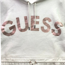 Load image into Gallery viewer, Guess Hoodie Womens Medium Spell Out Cropped Pull Over Grunge Preppy Streetwear
