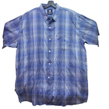 Load image into Gallery viewer, Kani Jeans Shirt Mens 4XLT Blue Plaid Preppy Academia Career Office Everyday
