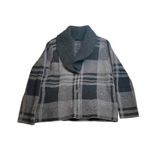 Load image into Gallery viewer, Barefoot Dreams Sweater Womens Large Plaid Cardigan Office Academia Streetwear
