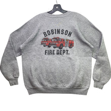 Load image into Gallery viewer, Vintage Robinson Fire Dept Sweatshirt Women Extra Large Pull Over AOP Streetwear
