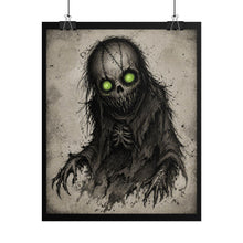Load image into Gallery viewer, Horror Poster — Glowing Green-Eyed Ghoul Rolled Art Print
