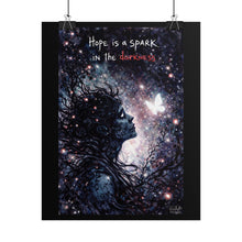 Load image into Gallery viewer, Hope Is a Spark Poster — Inspirational Galaxy Art Print
