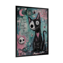 Load image into Gallery viewer, Be Kind to What Can’t Always Be Explained Rolled Poster — Gothic Whimsical Cat Fantasy Wall Art
