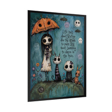 Load image into Gallery viewer, Life Isn’t About Waiting for the Storm to Pass It’s About Learning to Dance in the Rain Rolled Poster — Gothic Inspirational Fantasy Wall Art
