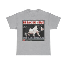 Load image into Gallery viewer, Chris P. Bacon Runaway Pig Breaking News T-Shirt - Size S - 5XL
