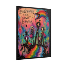 Load image into Gallery viewer, Inspirational Emo Rebellion Art Print - "Being Yourself Is The Bravest Revolution"
