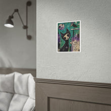 Load image into Gallery viewer, Make Beauty Out of the Noise Rolled Poster — Gothic Whimsical Cat Wall Art
