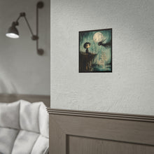 Load image into Gallery viewer, Rolled Poster — Moody Moonlit Illustration with Quote: “People Make Mistakes…”
