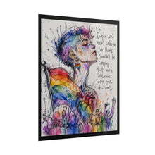 Load image into Gallery viewer, "Carrying Your Heart" Pride Art | Fine Line Sketch Anatomical Heart Poster
