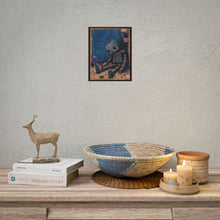Load image into Gallery viewer, Rolled Poster — Vintage Sad Robot Art Print with 'Life Knocks You Down...' Quote

