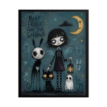 Load image into Gallery viewer, Rolled Poster — Gothic Cute 'Make Peace With Your Shadows' Art Print
