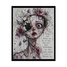 Load image into Gallery viewer, Rolled Poster — Gothic Portrait Art Print with Quote
