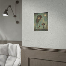Load image into Gallery viewer, Rolled Poster — Whimsical Night Bird &amp; Heart Artwork Print
