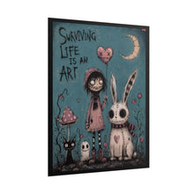 Load image into Gallery viewer, "Surviving Life Is An Art" Gothic Art Print – Whimsical Spooky Wall Decor
