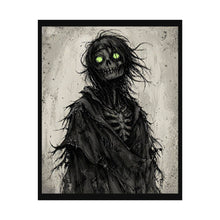 Load image into Gallery viewer, Horror Poster - Glowing-Eyed Skeleton Wall Art (Rolled Poster)
